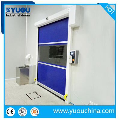 Industrial Pvc Fabric High Speed Roll Up Door Overhead Rapid Roller Shutter Door For Pharmaceutical Clean Rooms
