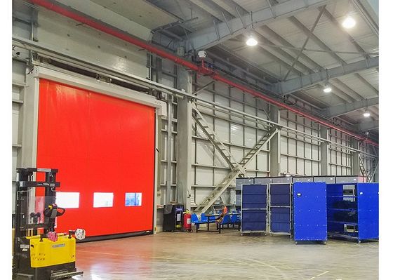5000mm PVC High Speed Roller Shutter Door 50Hz Self Repairing