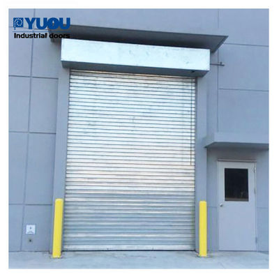 Anti Explosion Steel Roller Shutter Door Heavy Duty Remote Control Roll Up Door 1.5kw