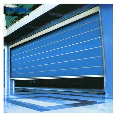 Inorganic Fire Fabric Roll Up Doors Folding Automatic Stackable 40mm Splint