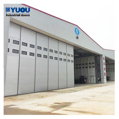 Sliding Bifold Aircraft Hangar Doors Steel Automatic 22m height 100m width 380V