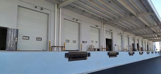Industrial Iso 4.35m Sectional Overhead Door Steel Thermal Insulated Vertical Lifting