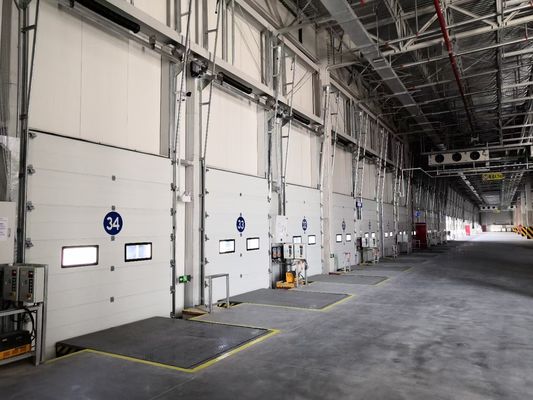Industrial Iso 4.35m Sectional Overhead Door Steel Thermal Insulated Vertical Lifting