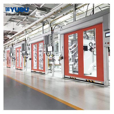 Folding Fabric Curtain Pvc Roller Door Industrial for Robotic Welding Room