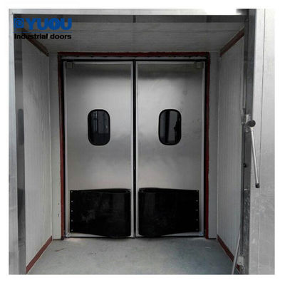 Food Grade 304 Stainles Steel Sheet Restaurant Hotel Laboratory Door Traffic Doors With Rubber Plate