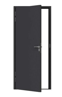 Galvanized Steel Fire Rated Steel Doors Glass 3 Hours With PU Foaming Inside