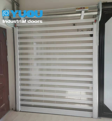 Commercial Crystal Polycarbonate Roller Shutter Doors PC Material Clear Design